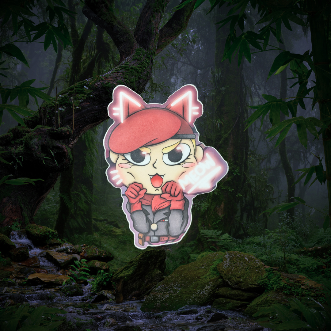 Ocelot Meow Vinyl Sticker